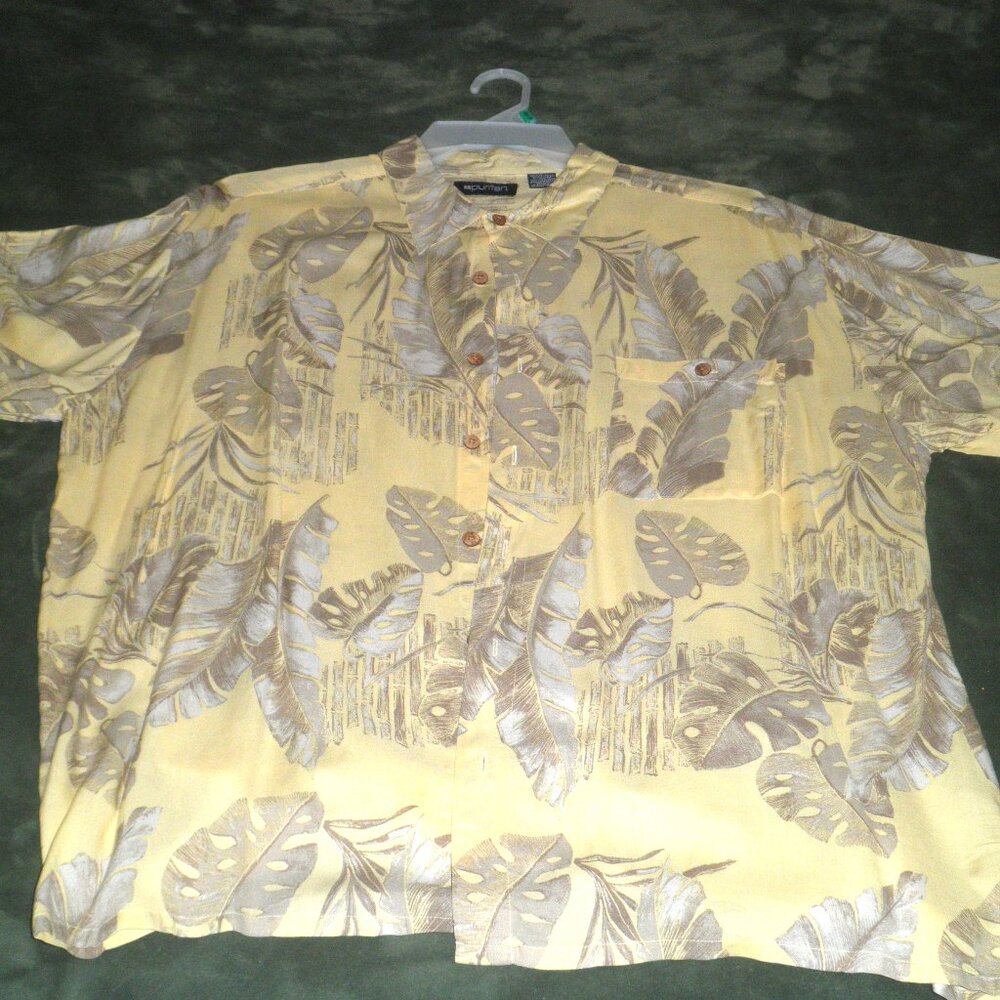 Vintage Puritan Men's Hawaiian Shirt XL Viscose Rayon Short Sleeve